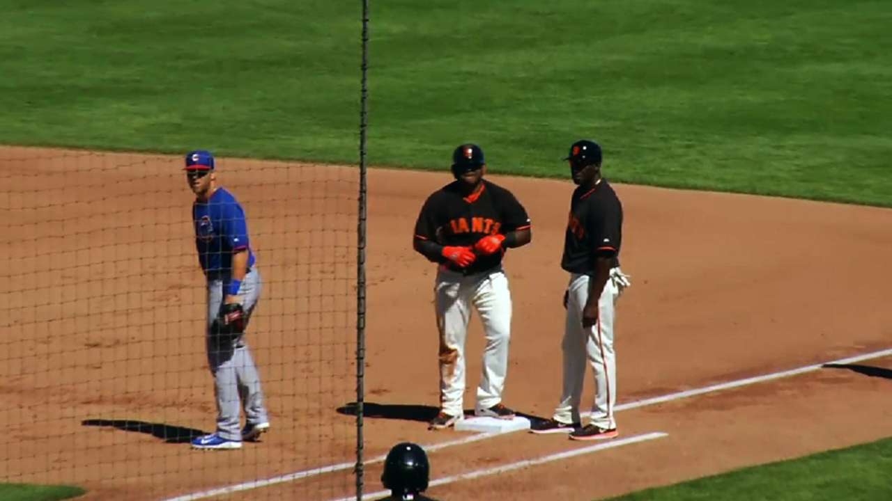 Giants edged by Cubs after Cain's perfect outing
