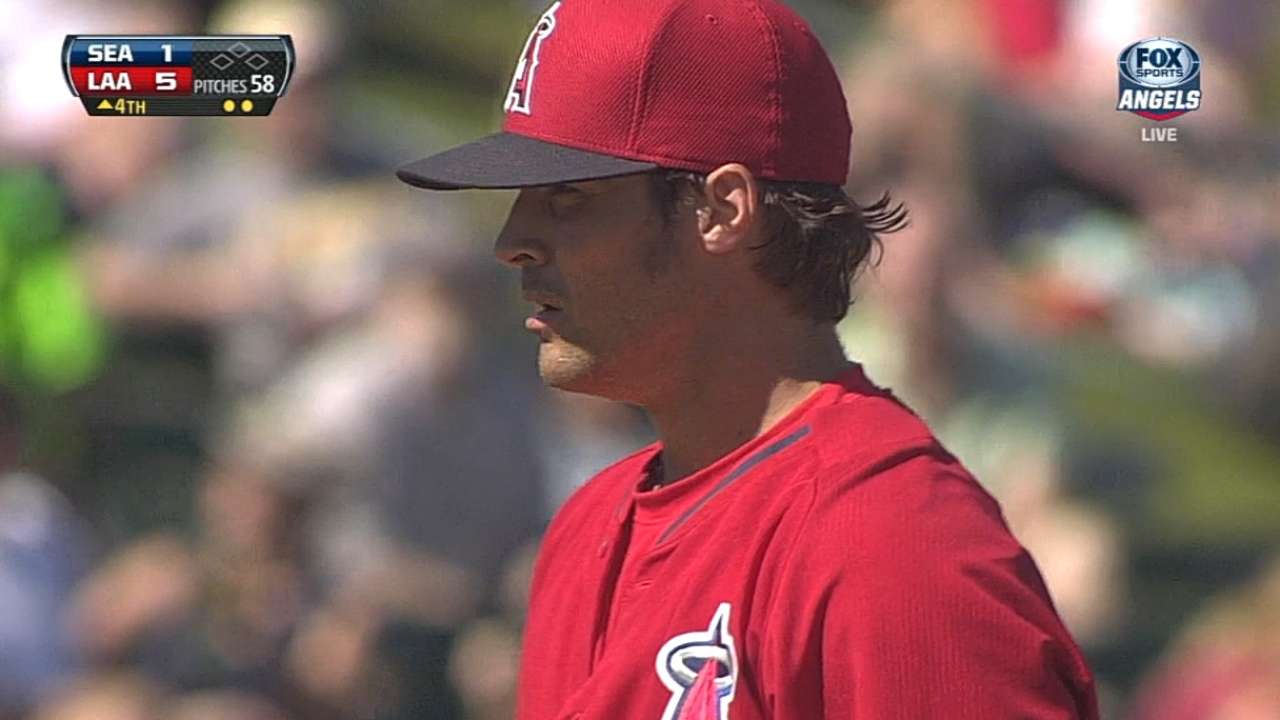 Wilson sharp, backed by bats before Angels fall