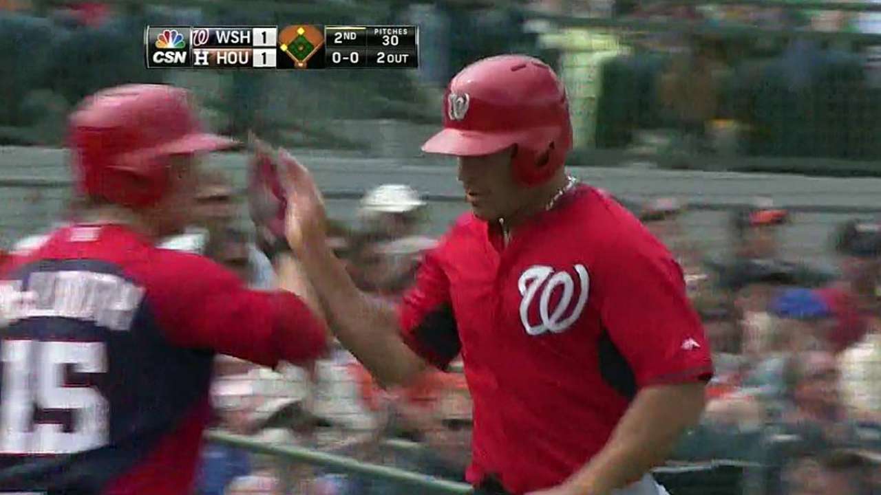 Fontenot knocks in three runs for Nats