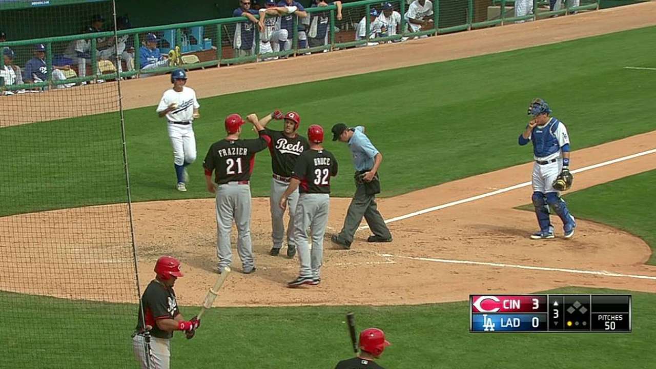 Heisey, Frazier take Dodgers deep