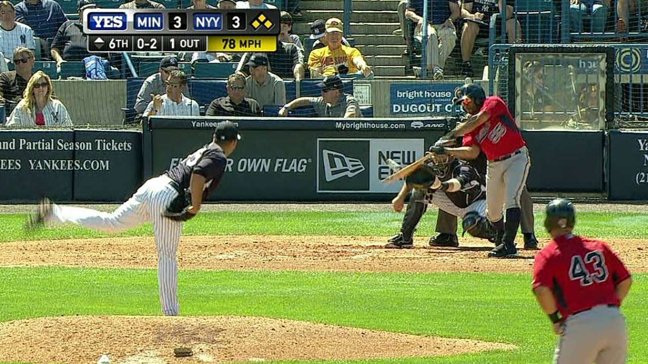 Split squad of Twins pulls away to sink Yanks