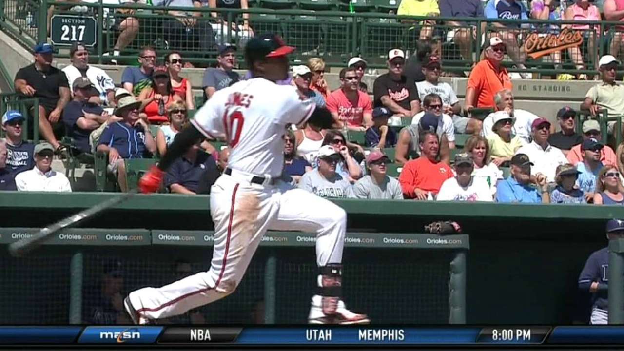 Jones supplies nearly all of O's offense in loss
