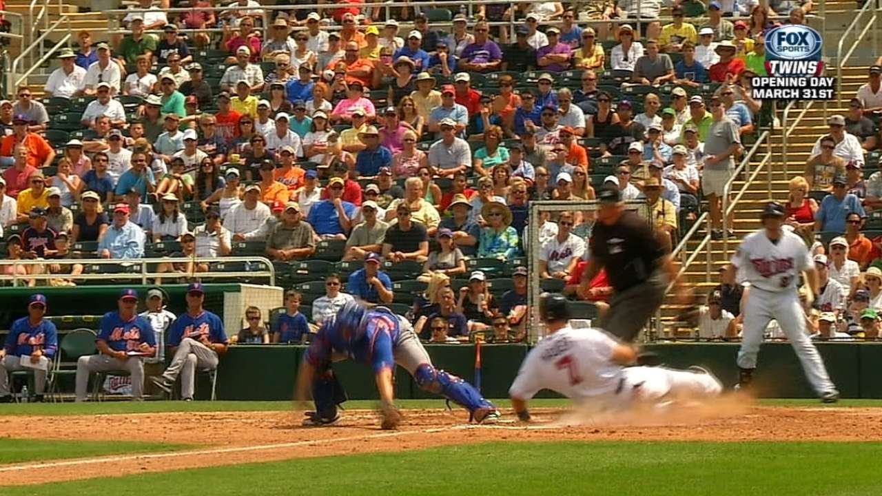 Collins seeks clarity on play at plate vs. Twins