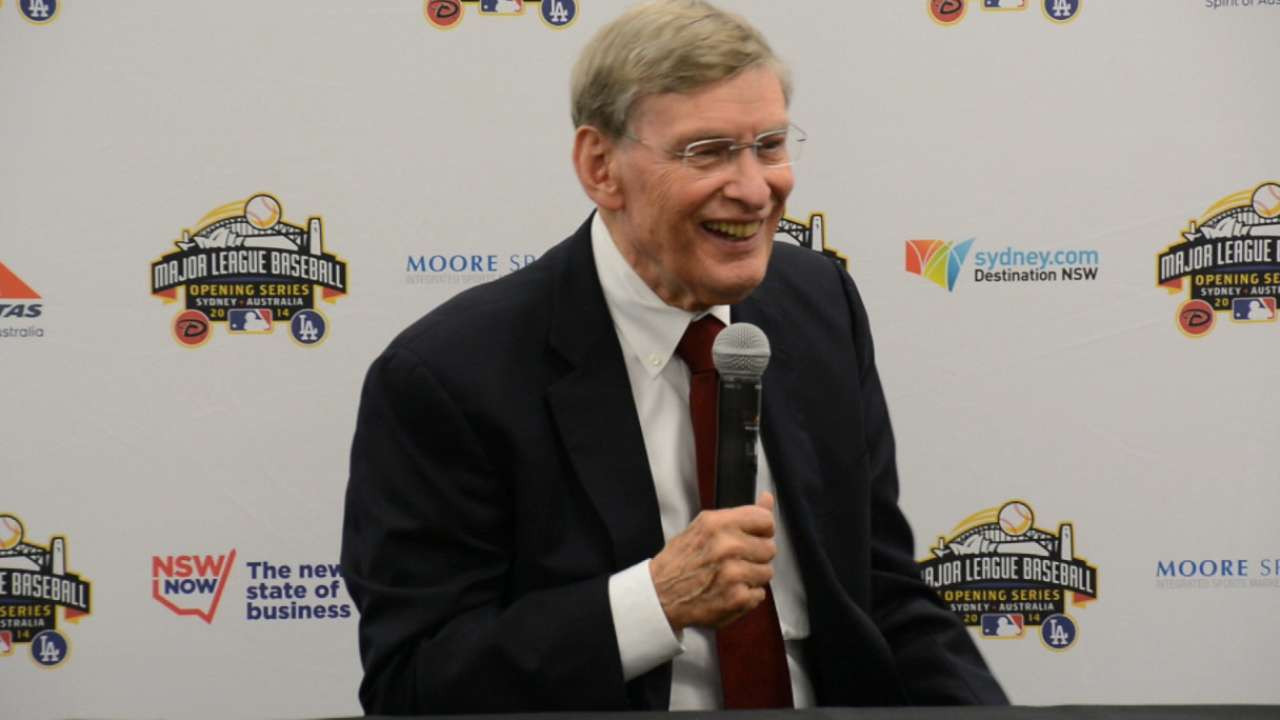 Selig delighted by reception in Australia