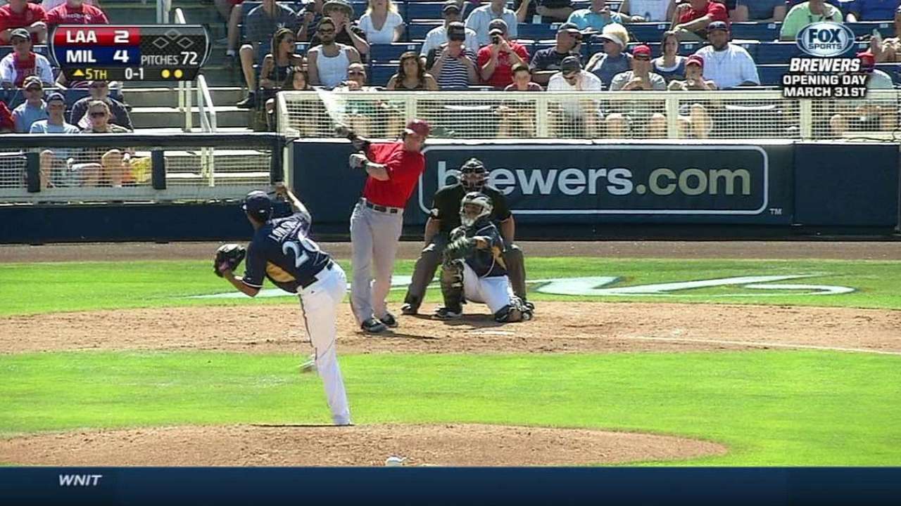 Hamilton hits first spring dinger; Trout, Tracy go deep