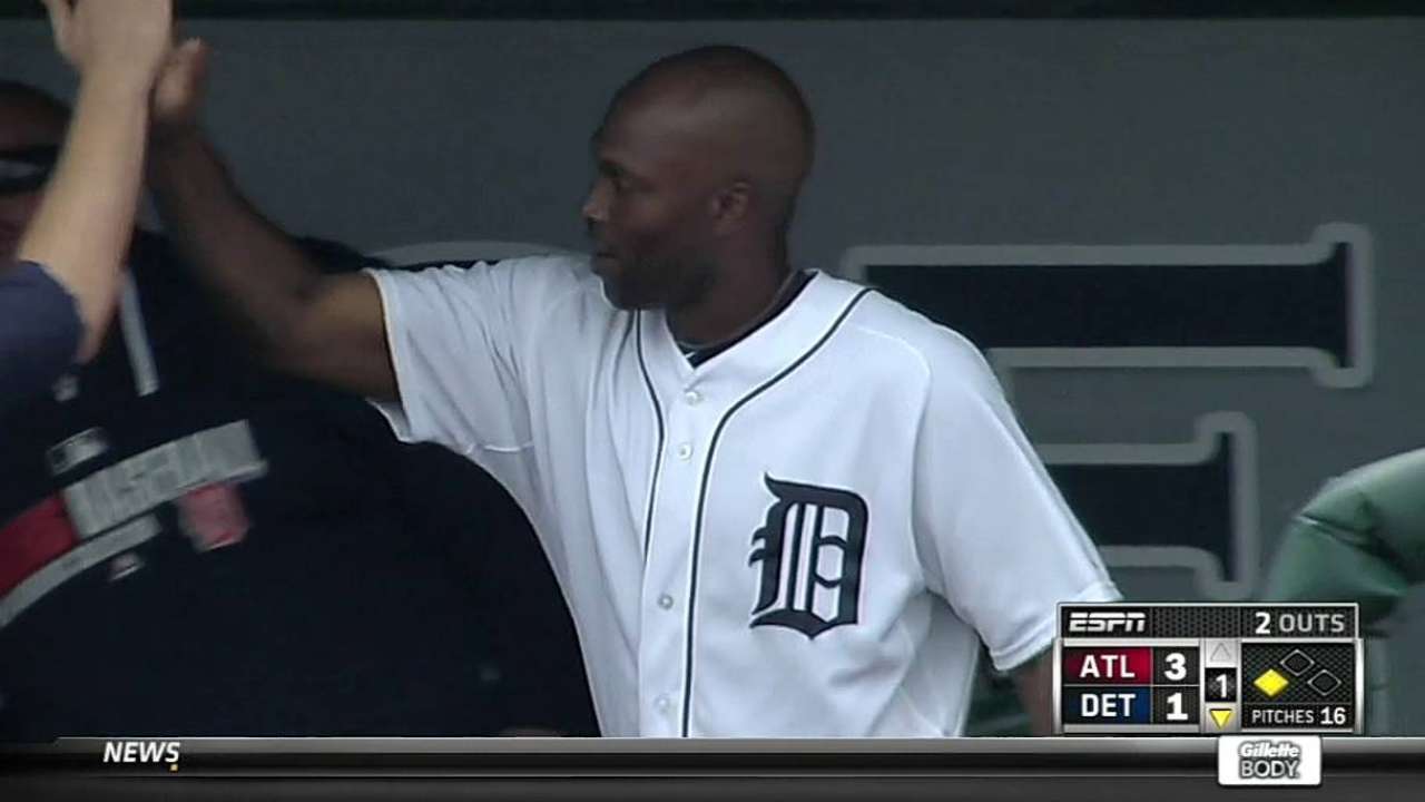 Torii getting his swings in Tigers' No. 5 spot