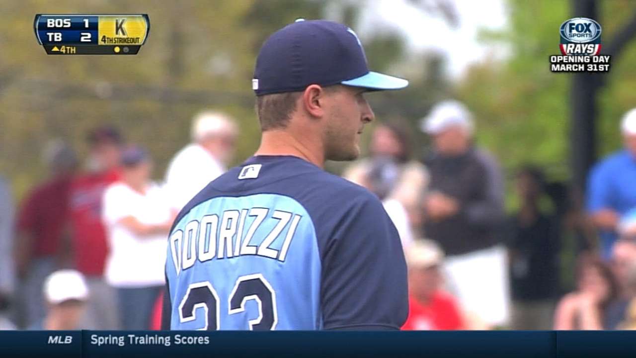 Odorizzi happy with first outing as No. 5 starter