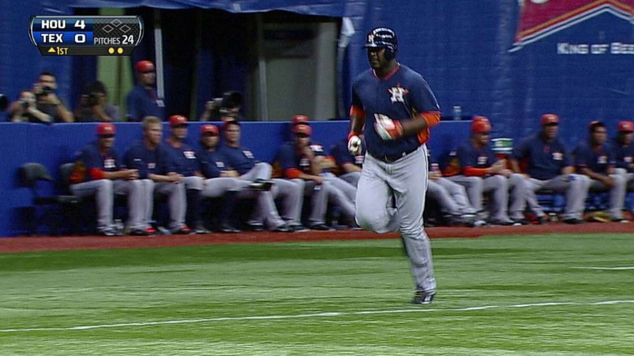 Carter's three-run homer lifts Astros over Rangers