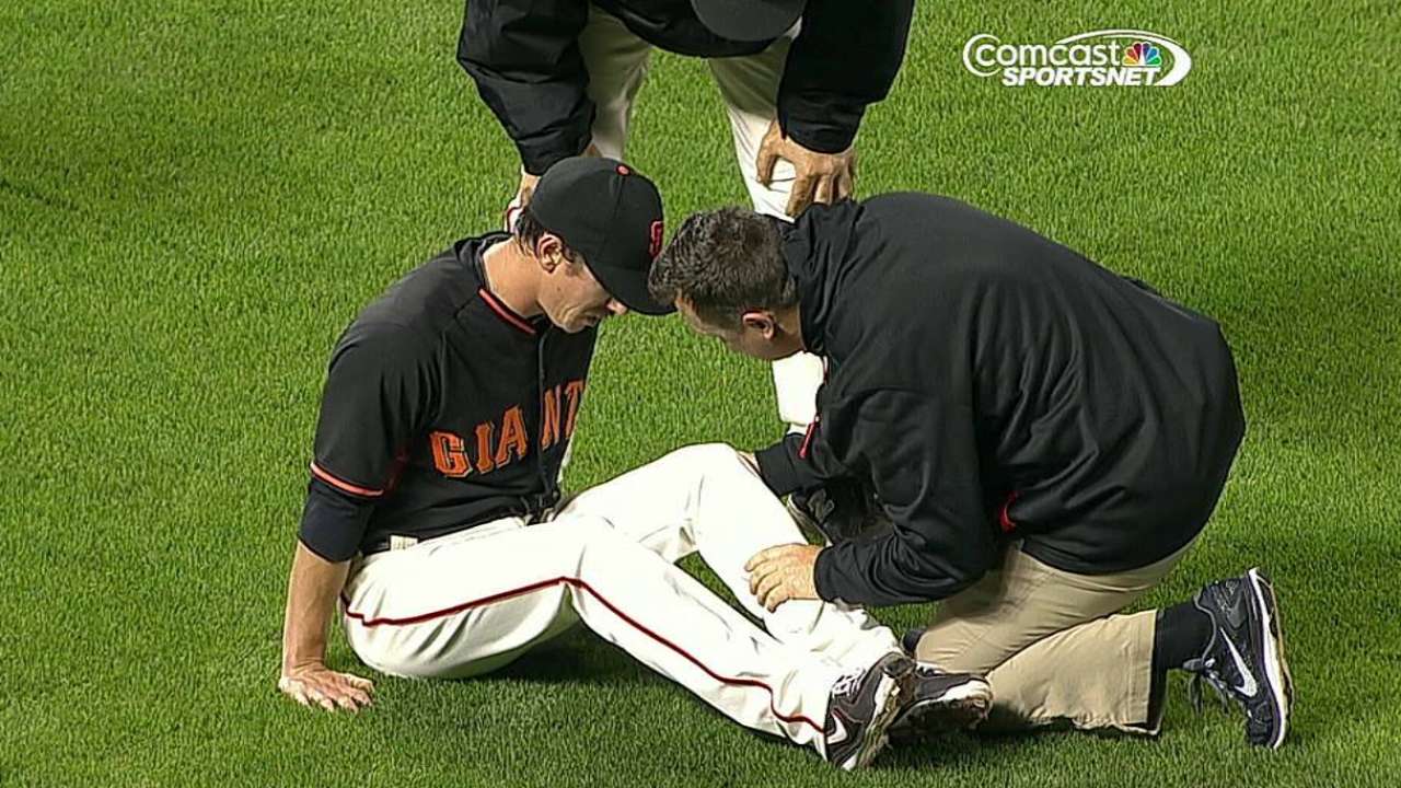 Lincecum avoids scare after liner drills knee