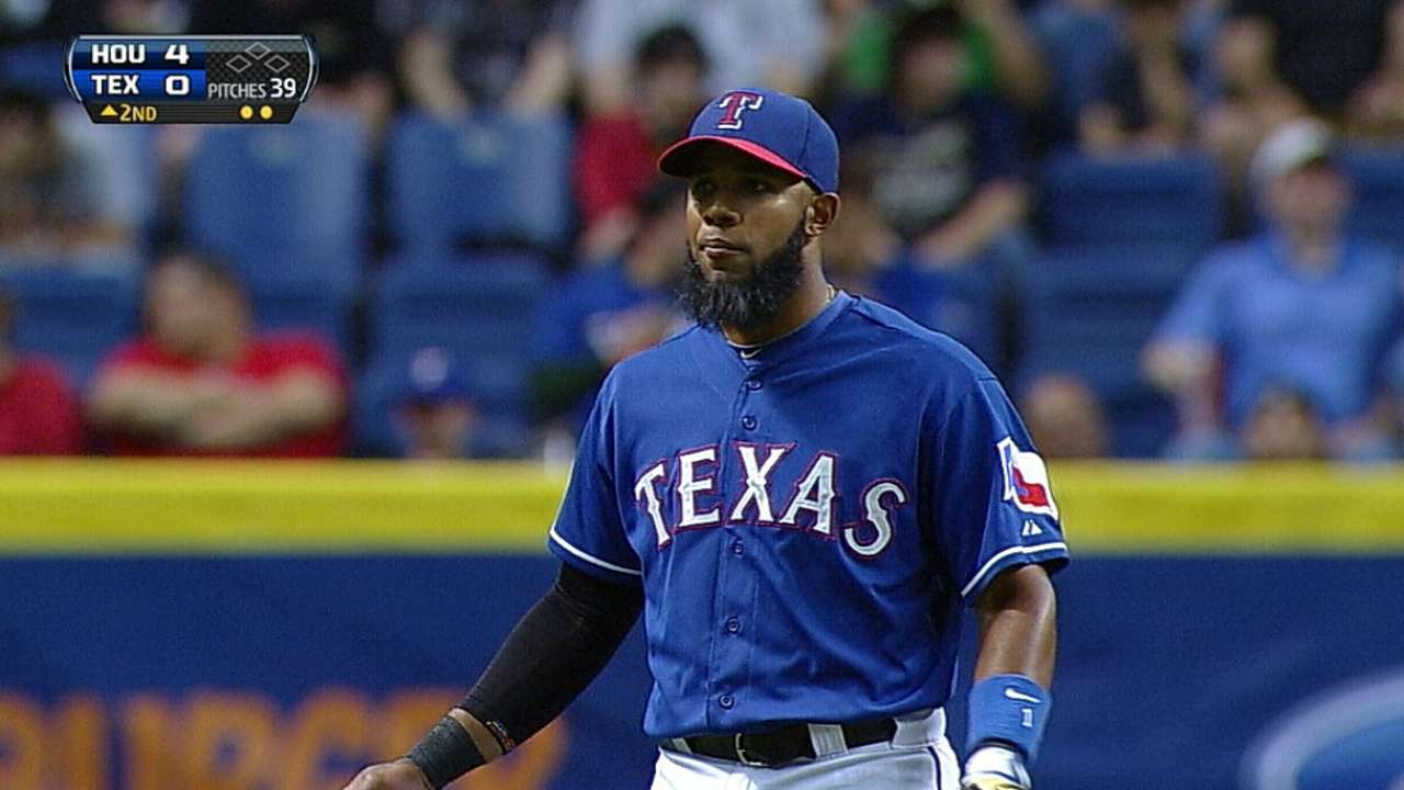 Andrus sets Rangers' Opening Day record