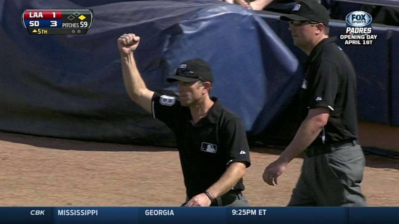 Black successfully challenges call vs. Angels
