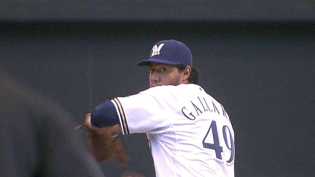 Brilló Yovani Gallardo en la victoria de Cerveceros