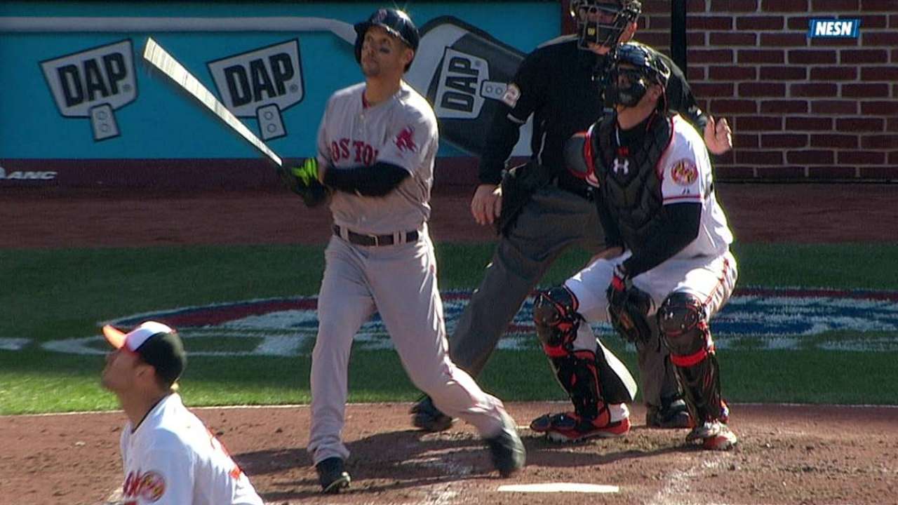 Despite breaking bat, Sizemore goes yard in debut