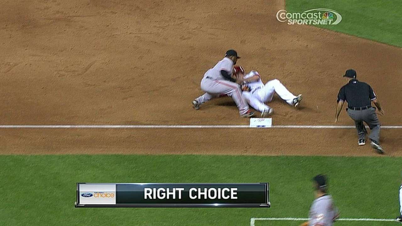 Pence looks golden on defense in opener