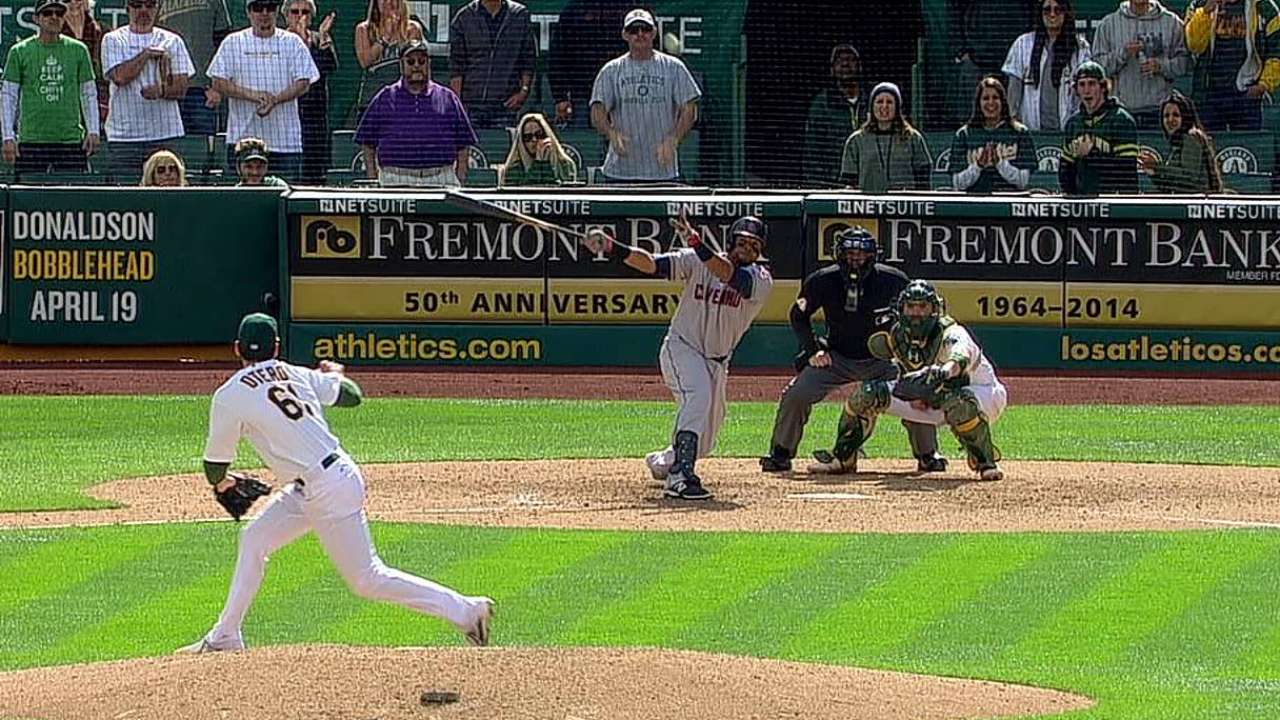 New role with Tribe impacting Santana's bat