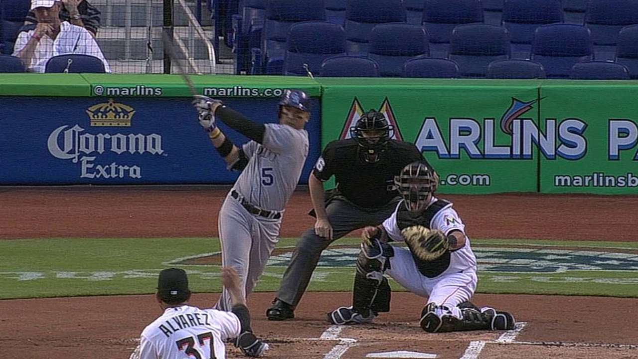 Rockies doblegan a Marlins con ataque tempranero
