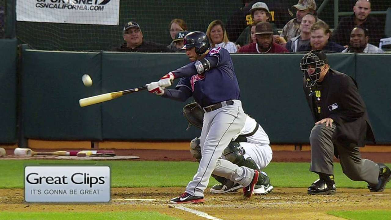Atléticos, Indios dividieron doble jornada en Oakland