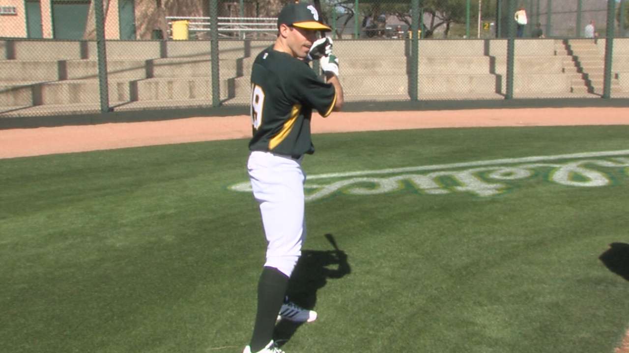 Blazing speed the calling card for A's prospect Burns