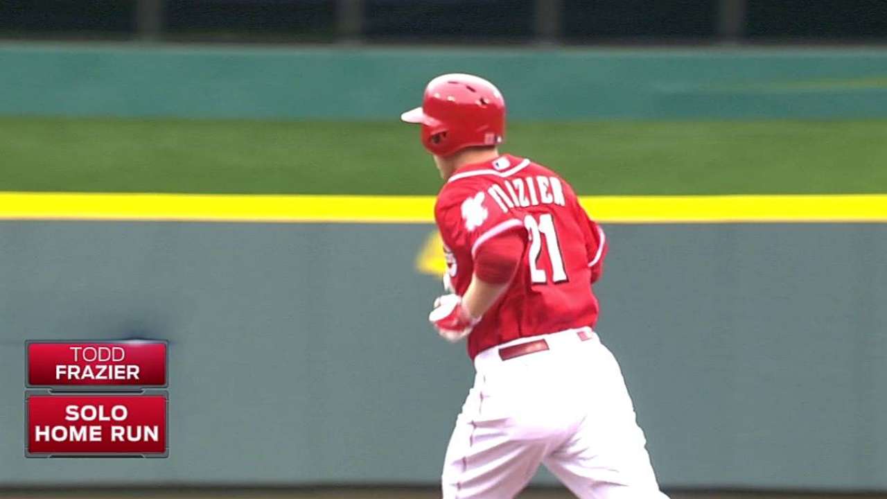 Frazier goes deep twice, but Reds edged by Cards