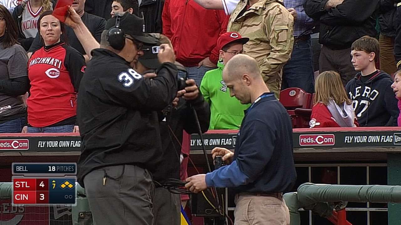 Homer? Catch? It was neither for Cards, Reds
