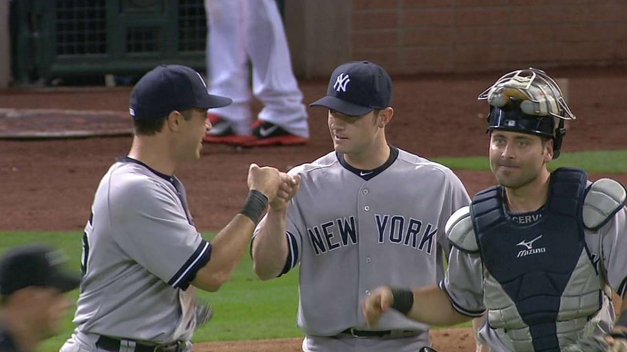 Robertson gets first save post Mariano