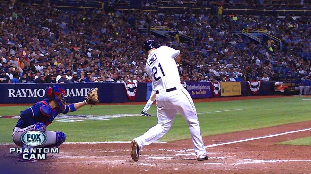 Doble de Loney definió victoria de Rays sobre Texas