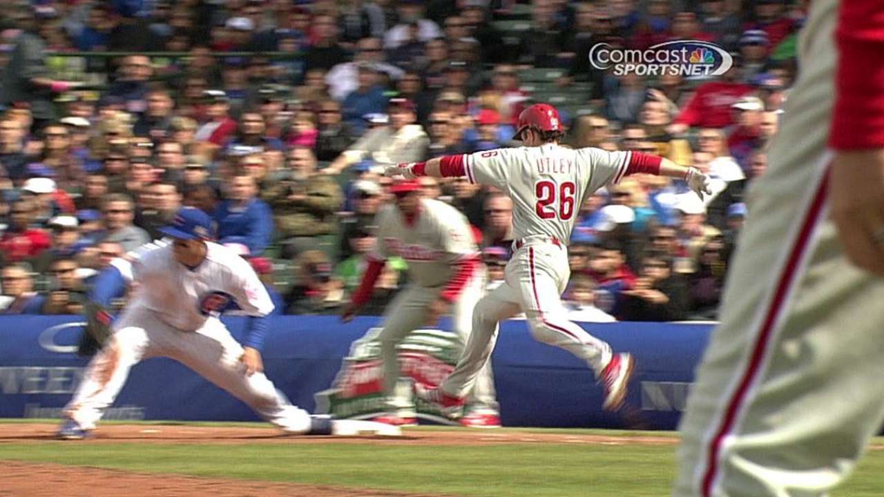 Phillies lose first challenge on play at first base