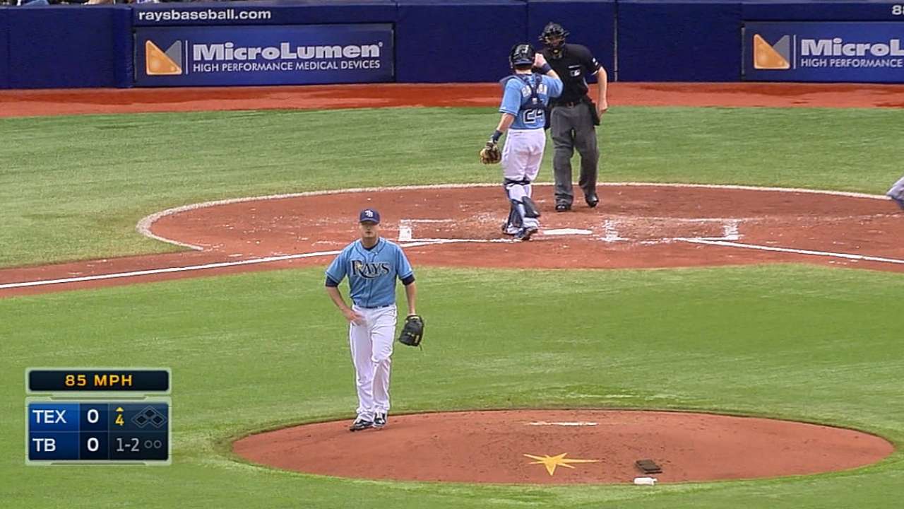 Cobb outdueled by Yu as Rays' winning streak ends