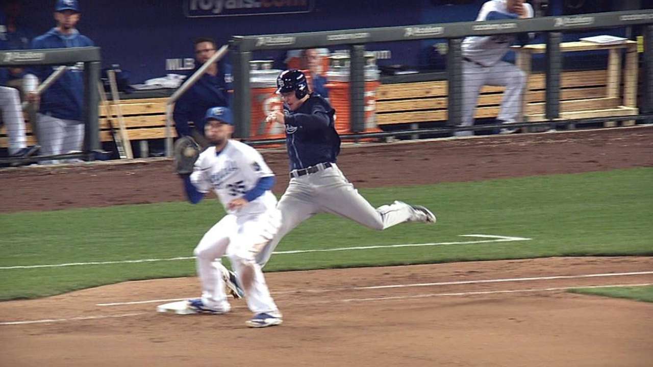 Rays lose challenge on close play at first