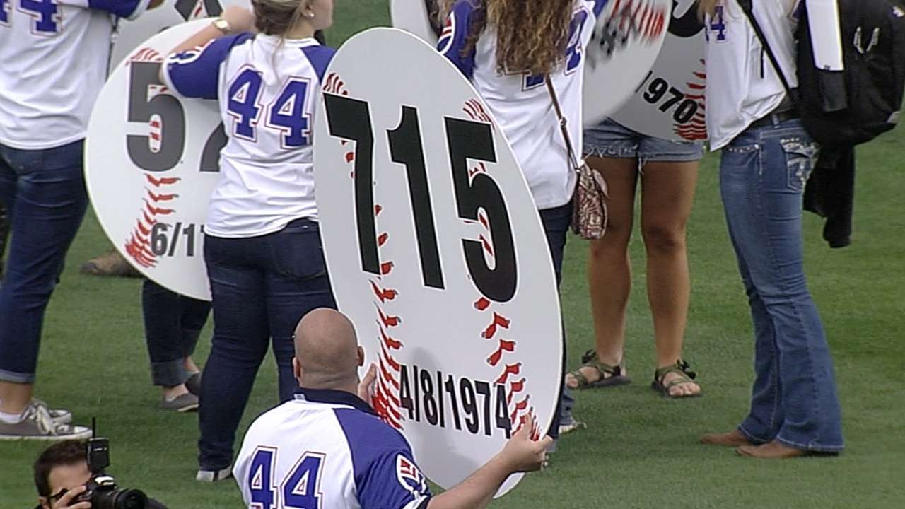 Braves honor Aaron, 'face of baseball's greatness'