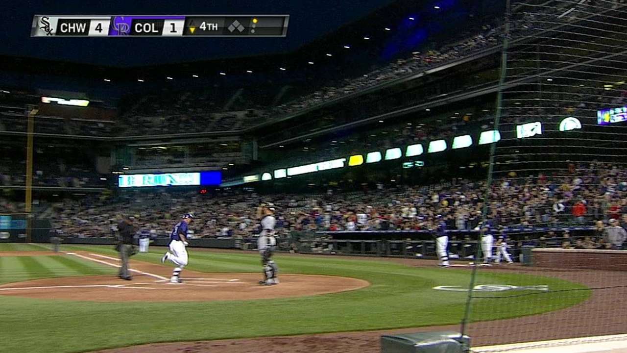Rockies unable to match White Sox power