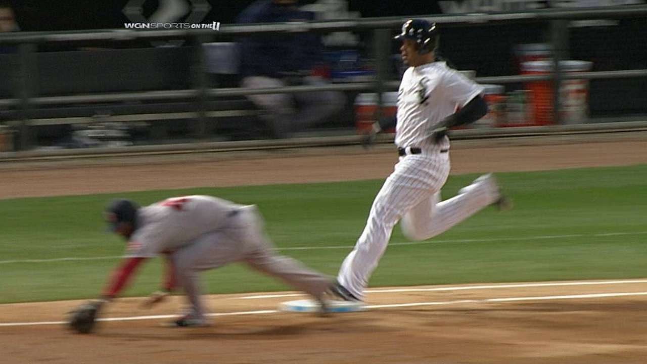 Ventura not pleased call at first base stands