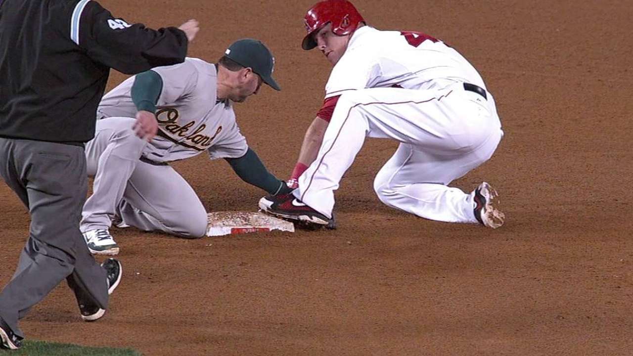Trout doesn't expect to change approach on bases
