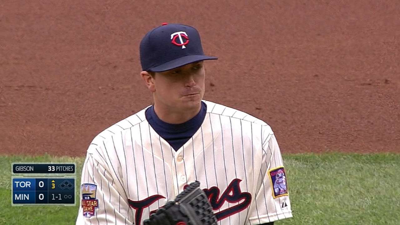 Twins take Game 1 behind Gibson's eight scoreless