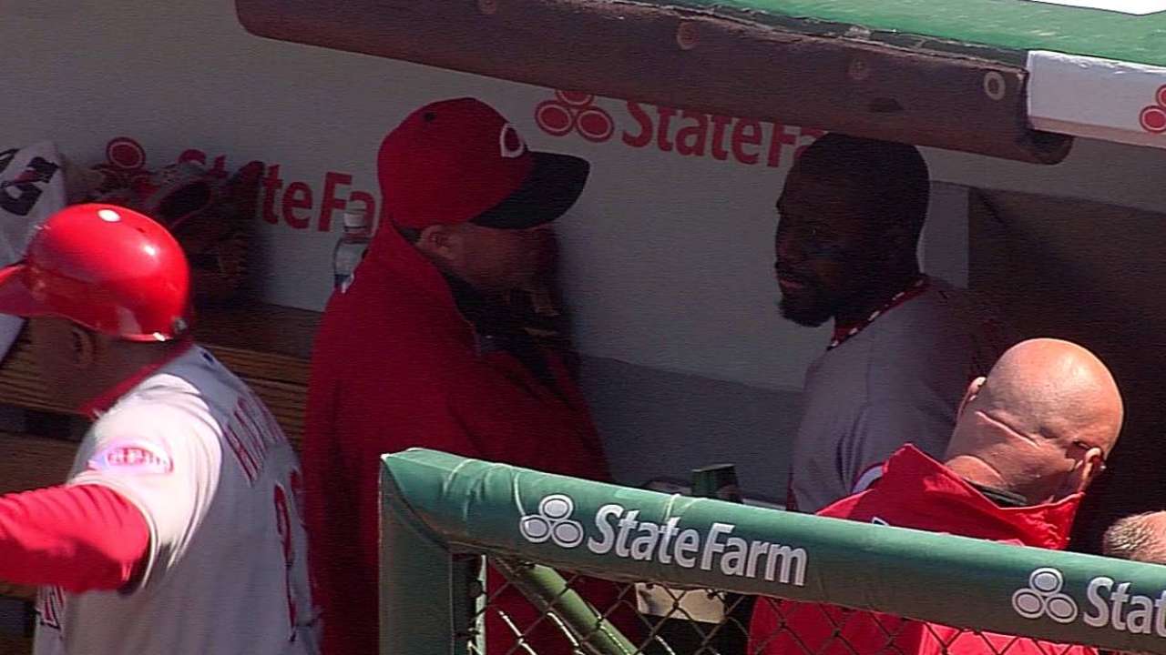Back spasms lead to Phillips' early exit