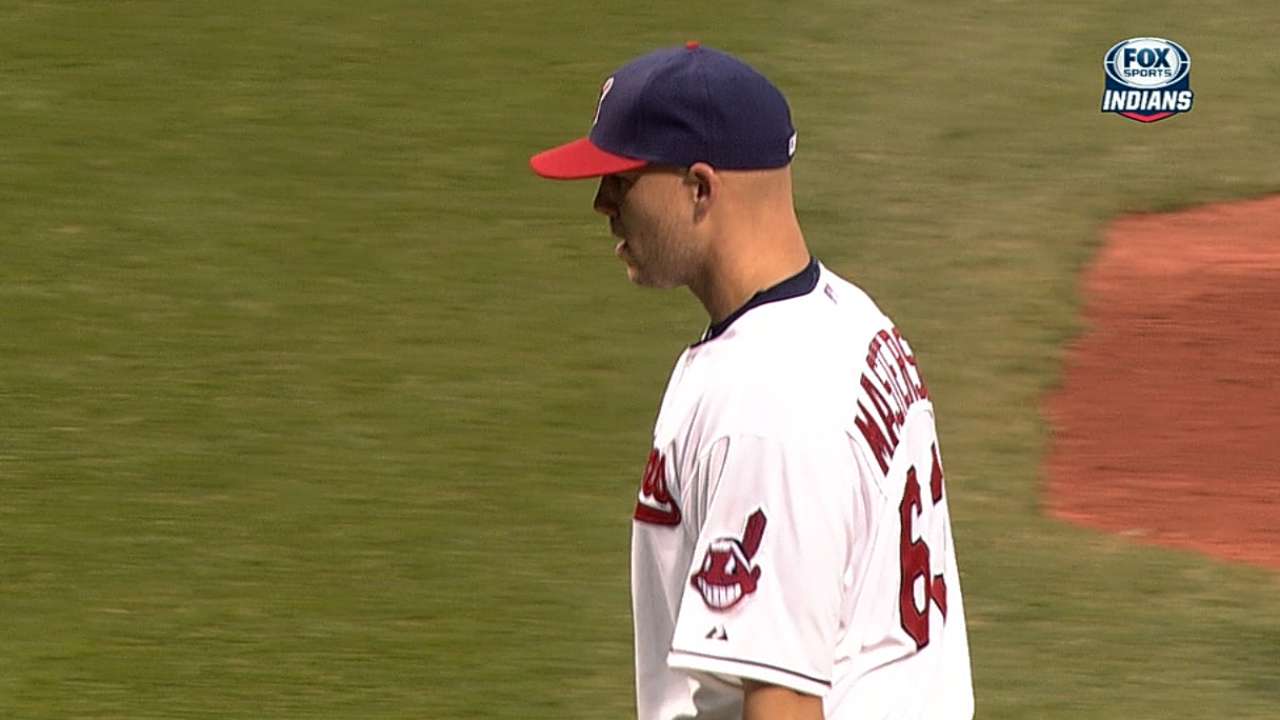 Masterson working with decreased velocity