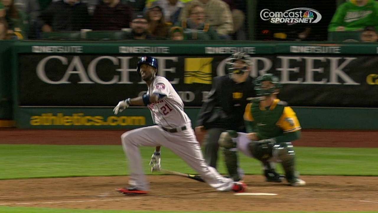 Fowler receiving hitting tips from Bonds