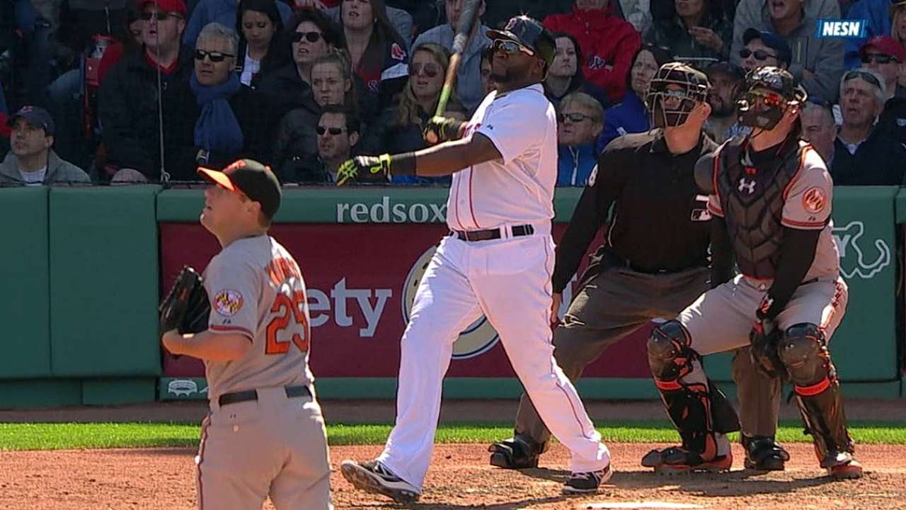 Ortiz se voló la cerca y Boston venció a los Orioles