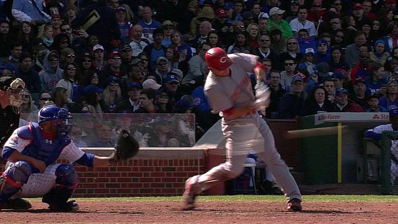 Cingrani not his sharpest, 'pen sputters vs. Cubs