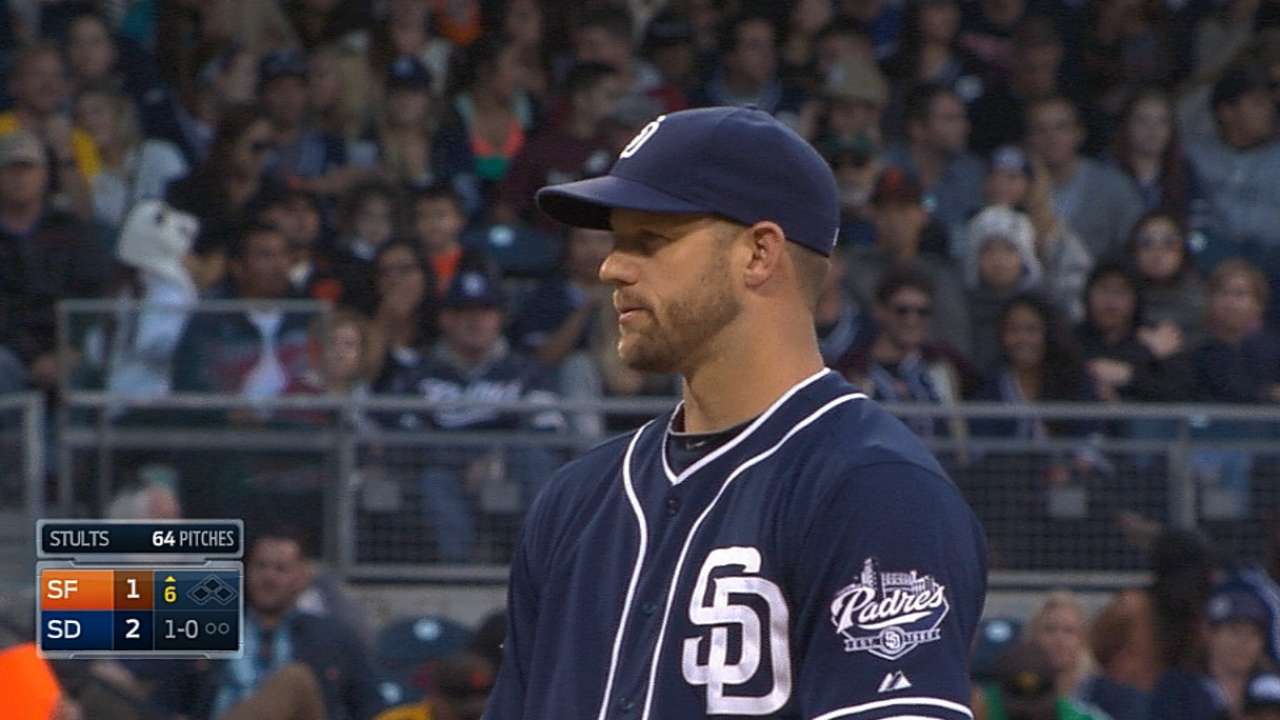 Stults baffles Giants to earn first win of '14