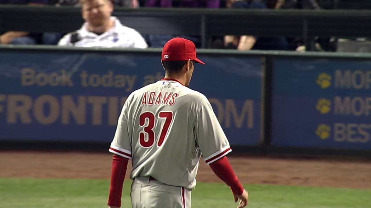 Phillies plan to ease Adams in slowly