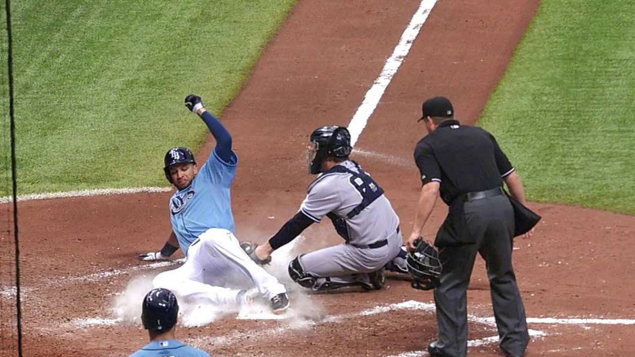 Rays split set with Yanks after falling in 12th