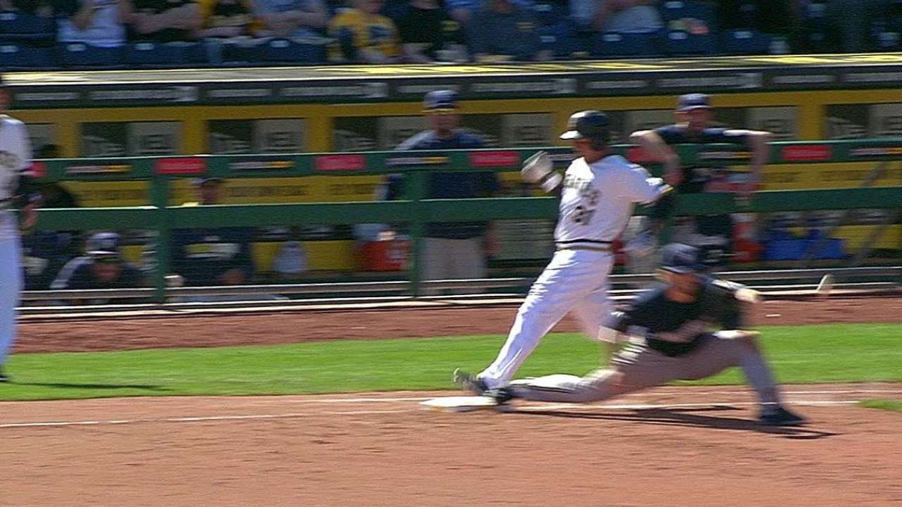 Safe call upheld on Tabata's infield single