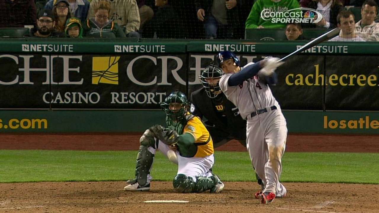 Astros match season-high in hits, but A's drub Cosart