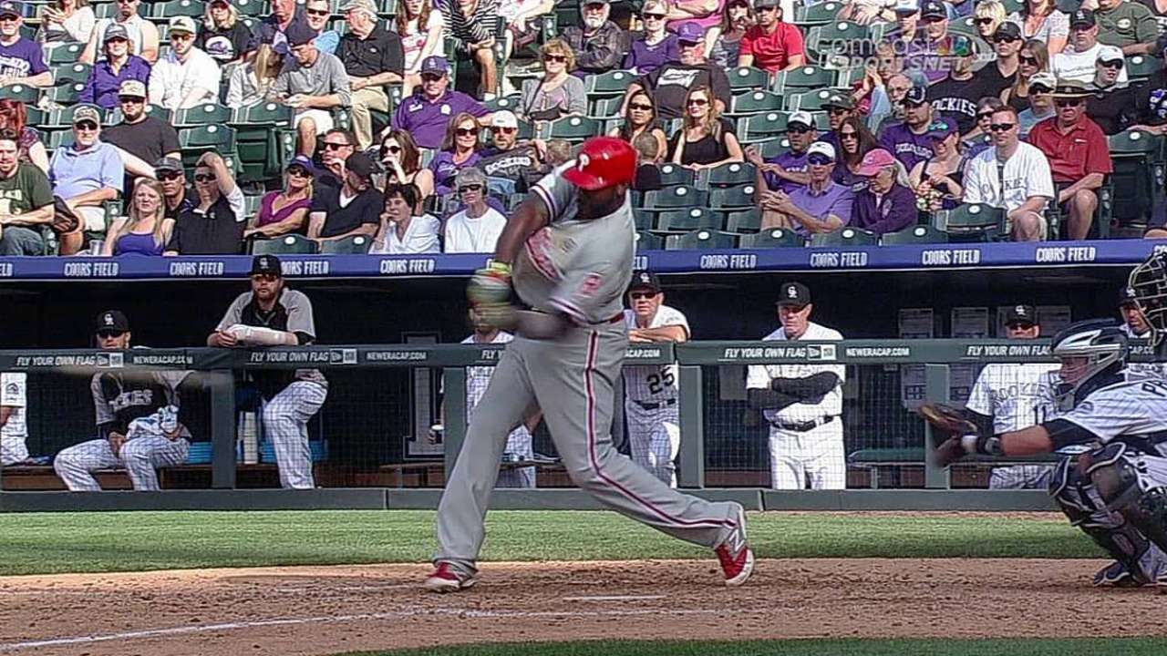 Filis se impusieron a Rockies en fiesta ofensiva