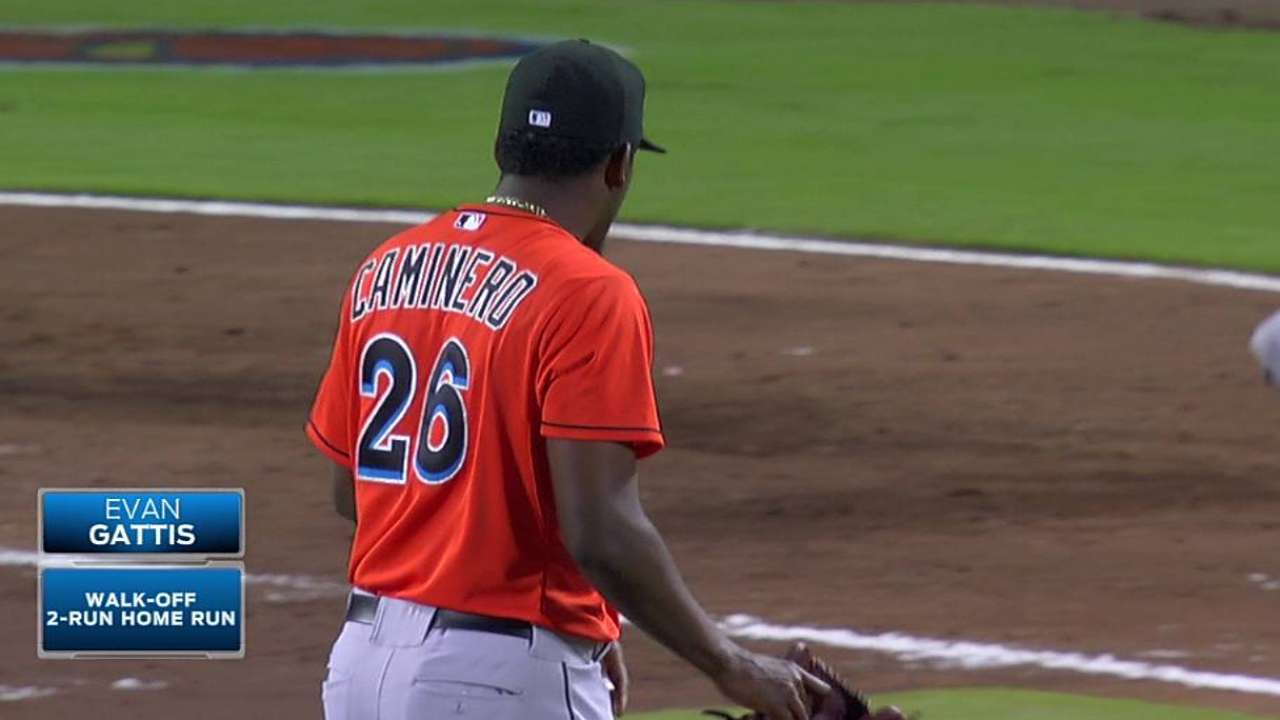 Caminero optioned a night after allowing walk-off