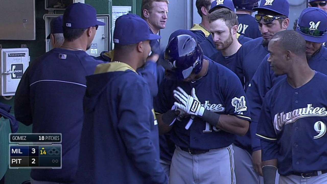 Davis, Braun lift Brewers to 14-inning victory