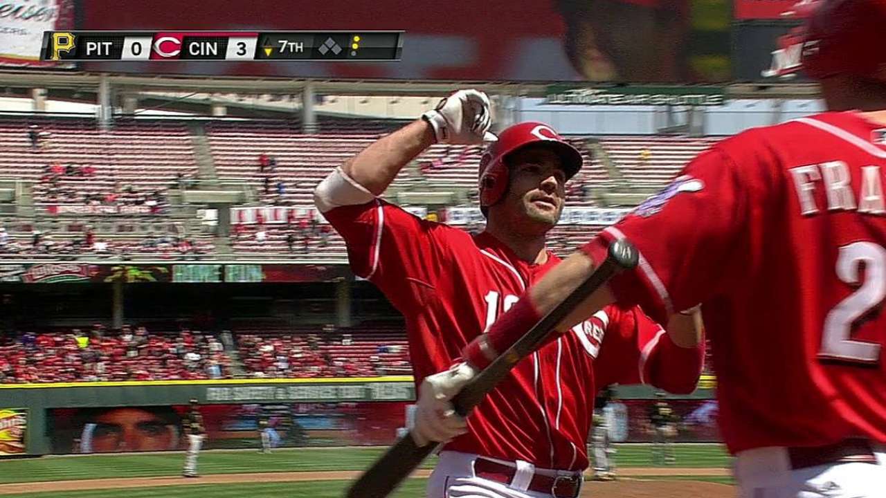 For now, Votto batting second best for Reds
