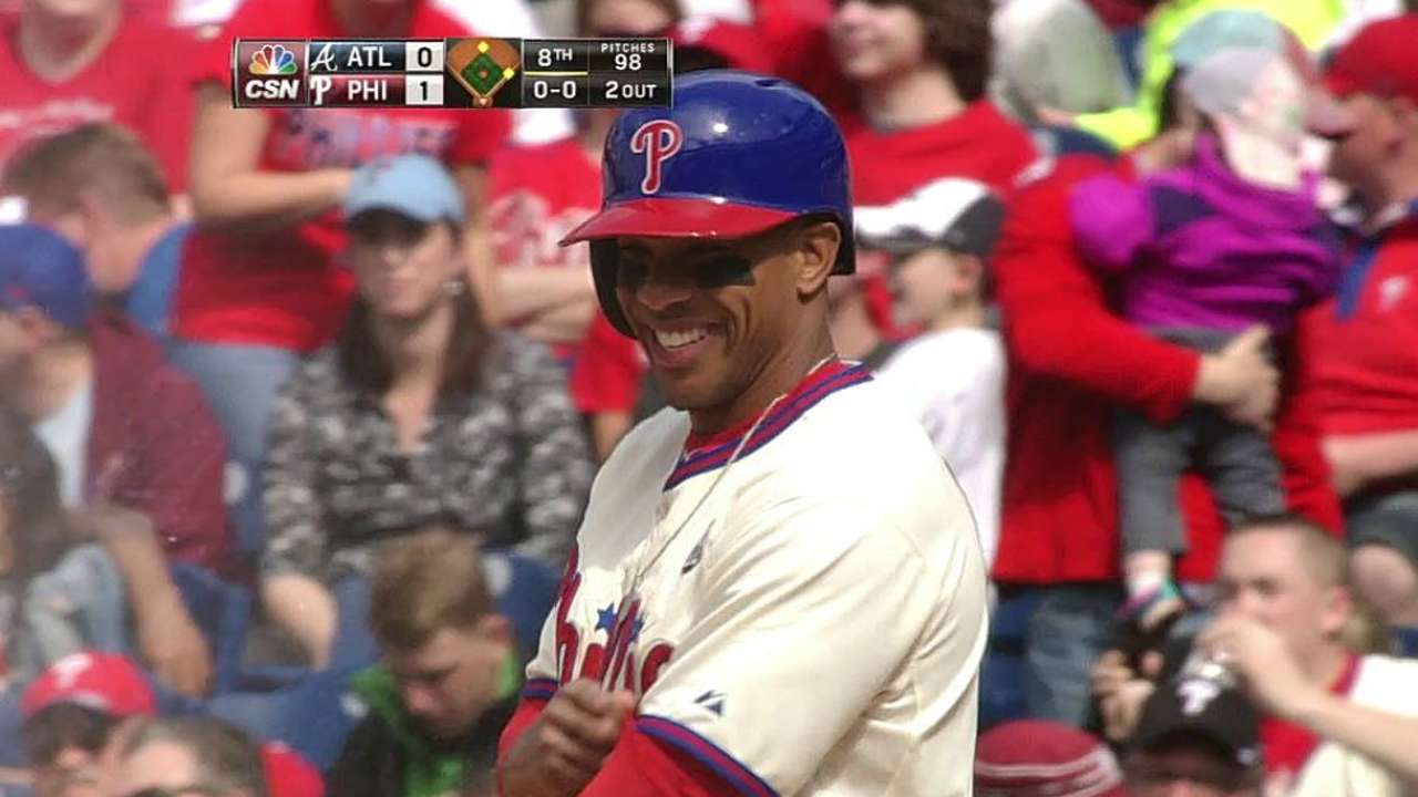Phils ride Revere, Burnett past Braves