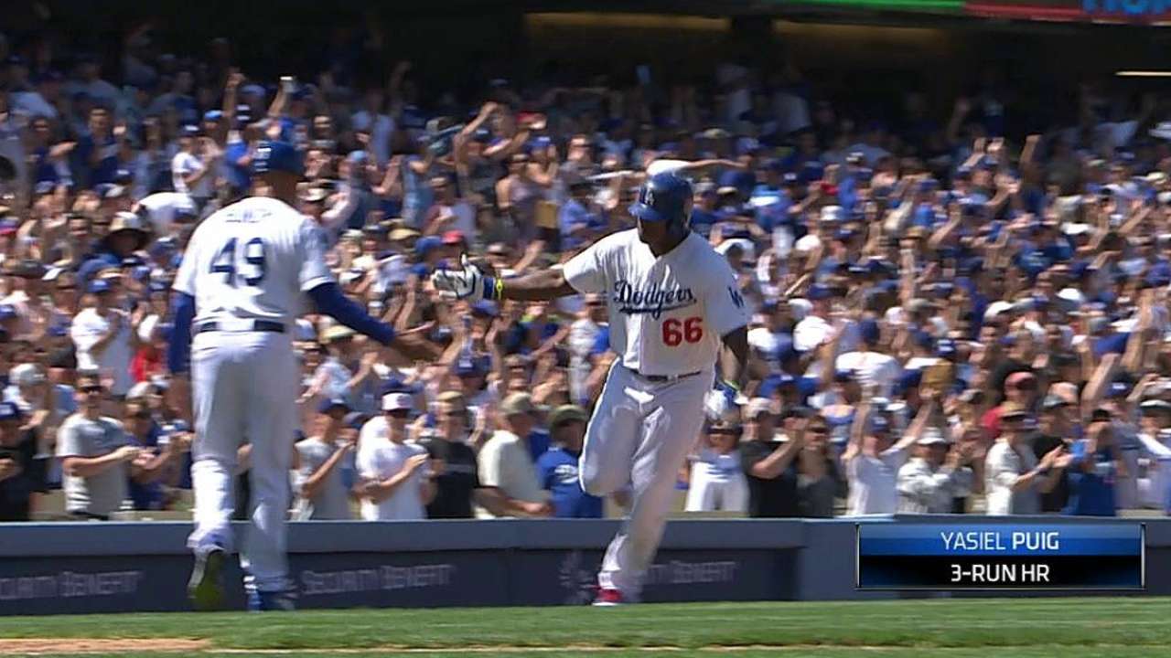 Puig, Dodgers se llevaron la serie contra D-backs